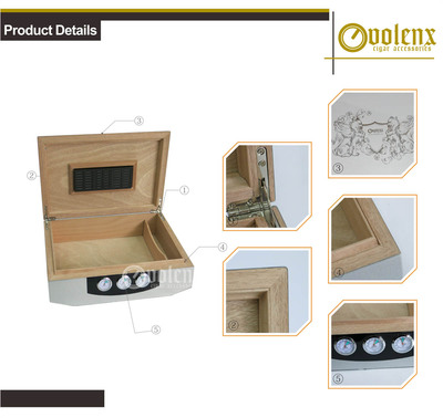 烤漆雪茄盒_鋼琴烤漆雪茄盒 銀色精典款雪茄盒 廠家直銷 含3個濕度計 